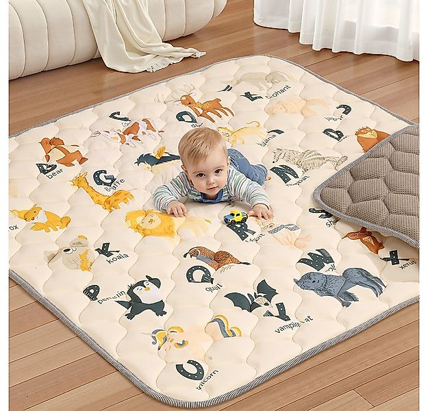 Comomy Spielmatte (125*125 cm, 1-St., Krabbelmatte Boden Spielunterlage Lau günstig online kaufen