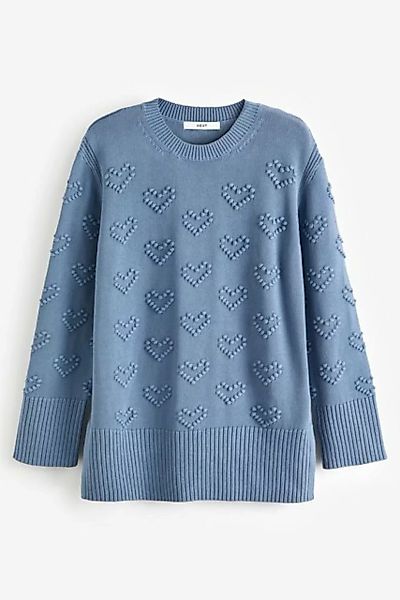 Next Strickpullover Pullover mit Bommelherz (1-tlg) günstig online kaufen