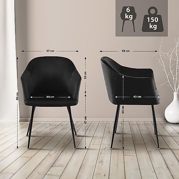 CLP Esszimmerstuhl Jaysie, Polsterung mit Samtbezug, günstig online kaufen