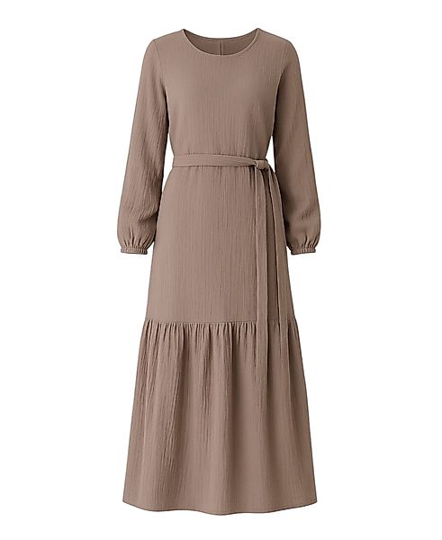 WENOR Sommerkleid Musselin-Kleid, 100 % Baumwolle, Volantsaum, günstig online kaufen