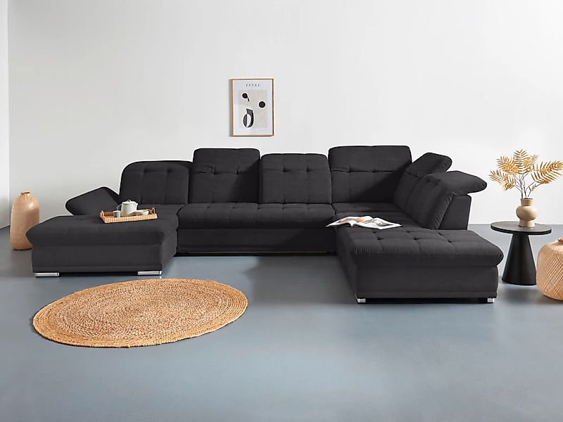 COTTA Wohnlandschaft "Holiday U-Form mit Sitztiefen-, Armteil- und Kopfteil günstig online kaufen