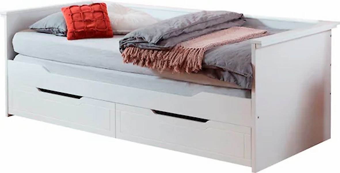 Relita Funktionsbett »Lina« mit ausziehbarer Liegefläche und 2 Schubkästen, günstig online kaufen