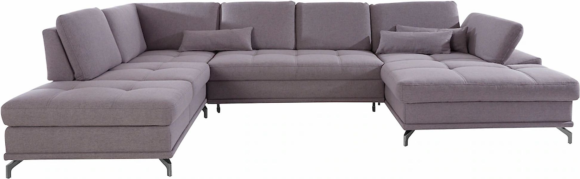 PLACES OF STYLE Wohnlandschaft "Costello U-Form, B: 363 cm mit Sitztiefen-, günstig online kaufen