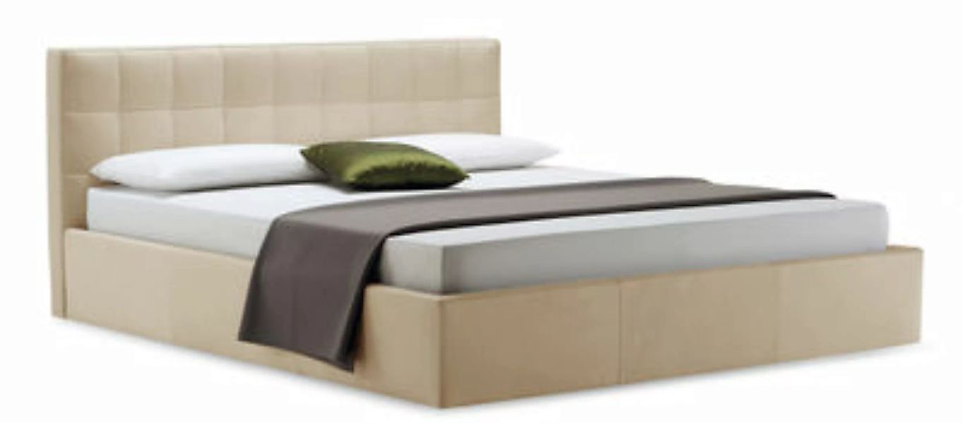 Doppelbett Box metall textil beige / 171 x 218 cm - Zanotta - Beige günstig online kaufen