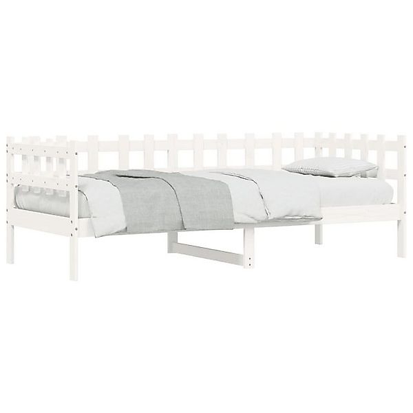 vidaXL Bett Tagesbett ohne Matratze Weiß 80x200 cm Massivholz Kiefer günstig online kaufen