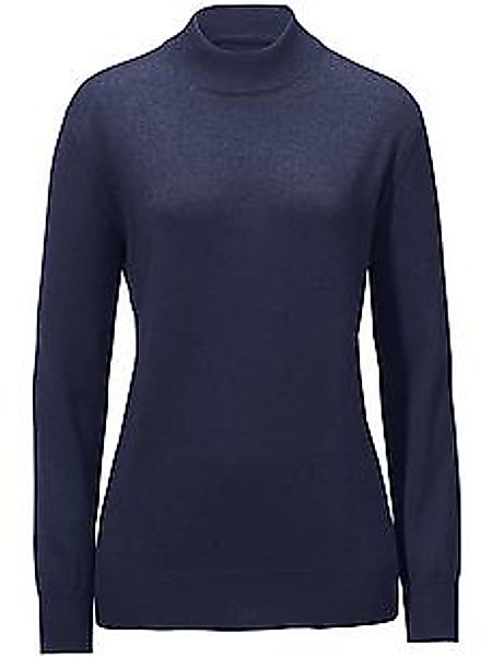 Stehbund-Pullover Modell Sabrina Peter Hahn Seide/Kaschmir blau günstig online kaufen