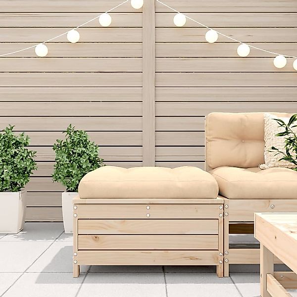 vidaXL Sofaelement Gartenhocker 62x63,5x32 cm Massivholz günstig online kaufen