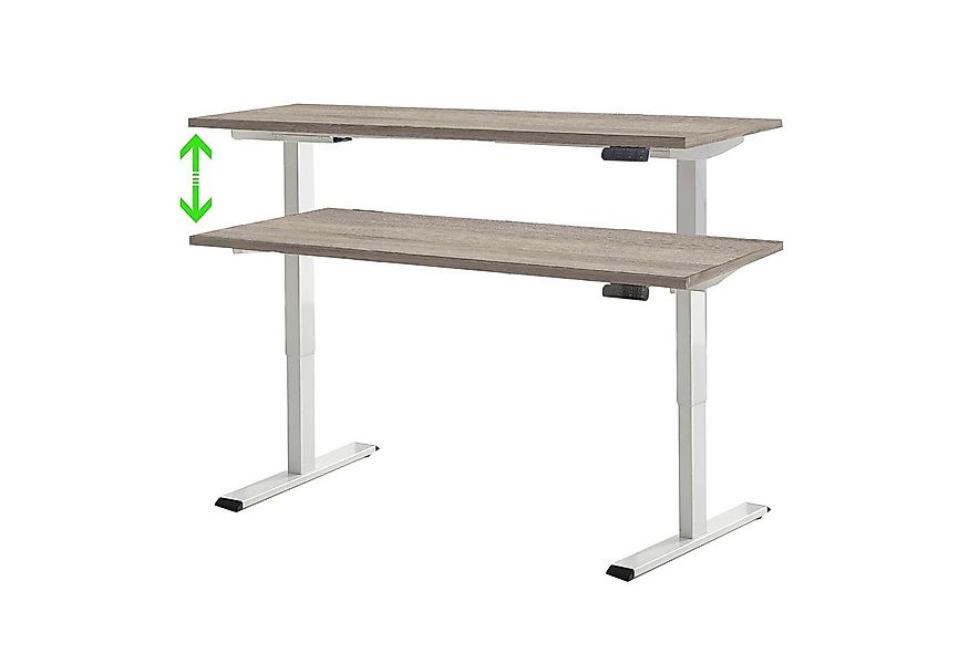 BMG Möbel Schreibtisch eDITION (komplett Schreibtisch, Weißes Gestell), 138 günstig online kaufen