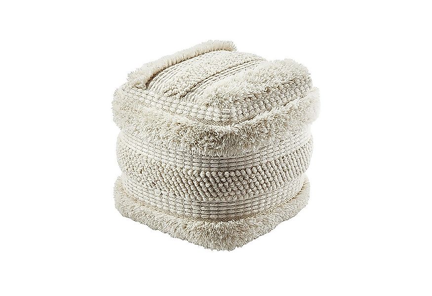 Kobolo Sitzwürfel Sitzpouf Pouf KARMA aus Baumwolle mit Muster (1 Stück, Na günstig online kaufen