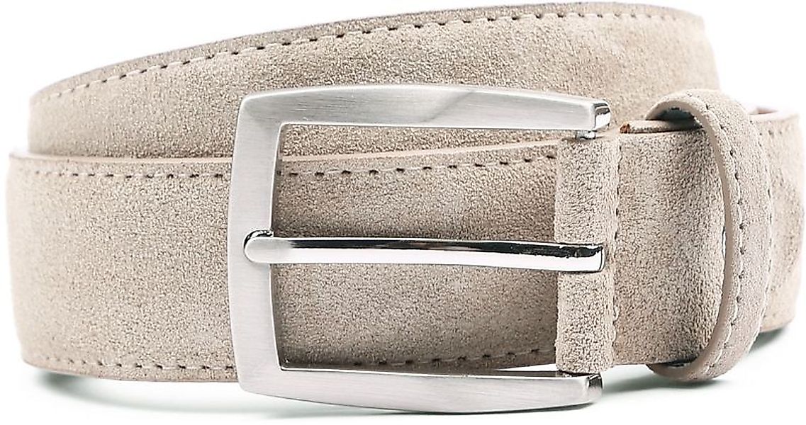 Suitable Wildleder Gürtel Weiß-Beige - Größe 95 günstig online kaufen