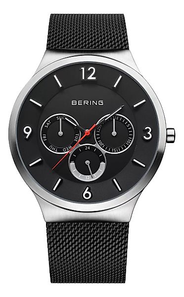 Bering Multifunktionsuhr mit Milanaise Armband Schwarz 33441-102 Herrenuhr günstig online kaufen