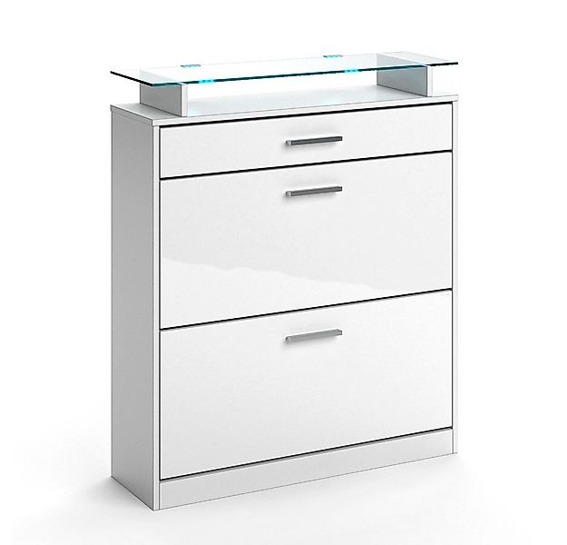 Vicco Schuhkipper Alex, Weiß/Weiß, 89 x 104 cm günstig online kaufen