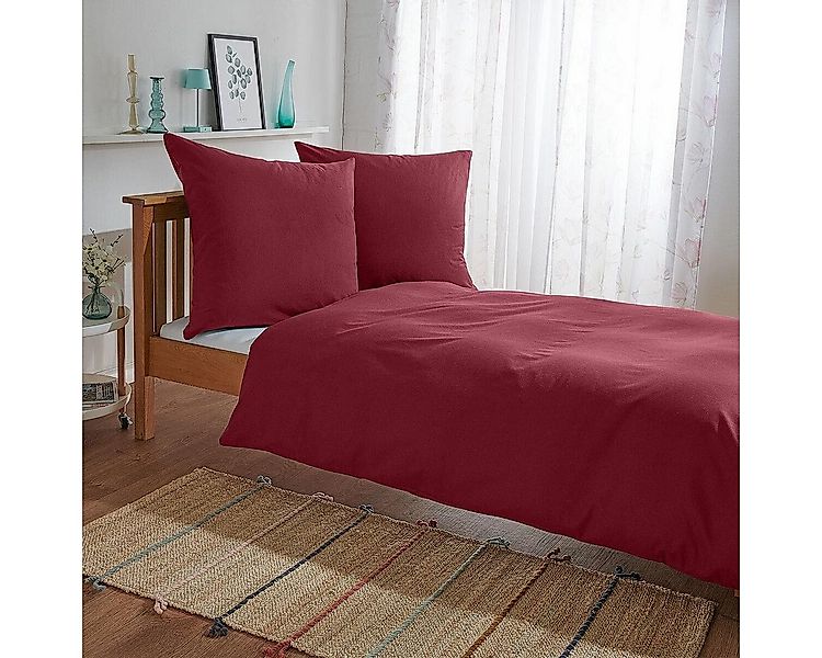 TRAUMSCHLAF Bettwäsche Uni Feinbiber, Biber, 3 teilig, feine warme weiche B günstig online kaufen