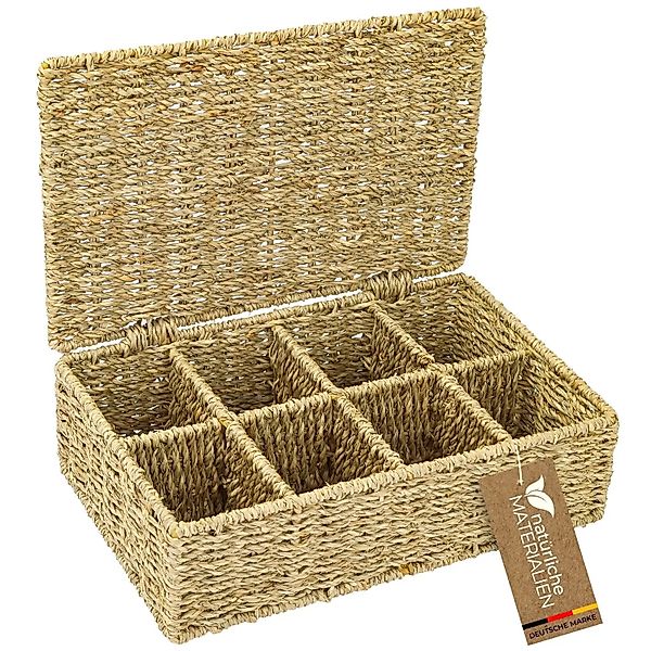 HMF 37090-33CM Teebox Teebeutel Geflochten Seegras Tee Aufbewahrungsbox 8 G günstig online kaufen