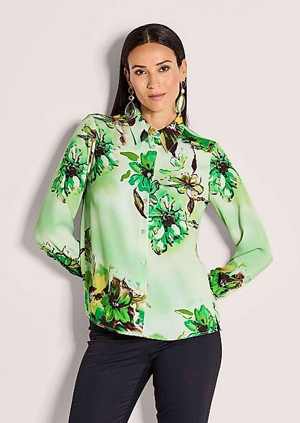 MADELEINE Langarmbluse Elegante Bluse mit Hemdkragen Florales-Muster, Knopf günstig online kaufen