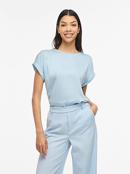 Vila Kurzarmshirt VIELLETTE S/S SATIN TOP - NOOS Kunstfaser, regular fit günstig online kaufen
