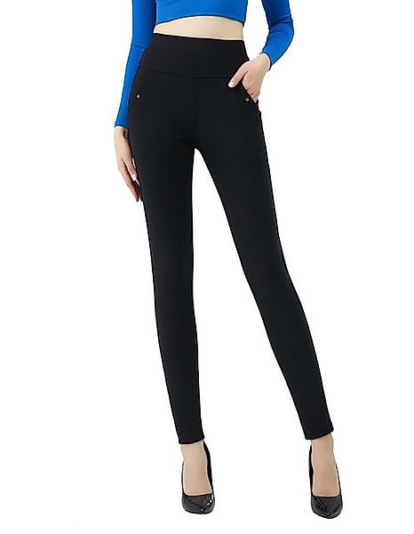 Jepo Leggings Elastische Damenhose Skinny slim Fit bequeme Schwarz S/M Dame günstig online kaufen