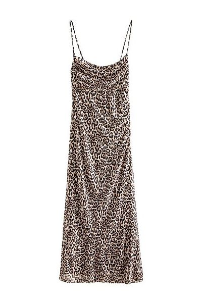 Next Jerseykleid Mesh-Midikleid mit Wasserfallausschnitt (1-tlg) günstig online kaufen