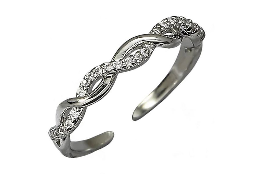 Eyecatcher Fingerring Offener Ring Undendlichkeit geflochten Silber, Größen günstig online kaufen