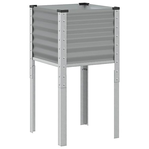 vidaXL Blumentopf Pflanzkübel Grau 45x45x88 cm günstig online kaufen