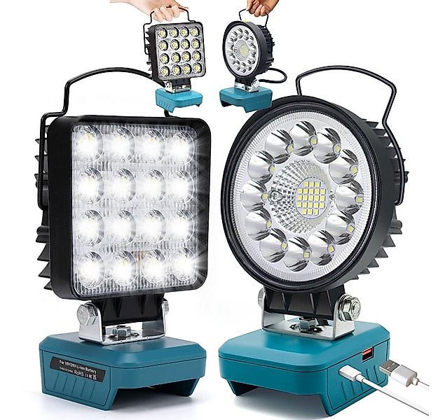 PRIISF Arbeitsleuchte Für Makita Li-ion Akku-Lampe LED Arbeitslicht Baustra günstig online kaufen