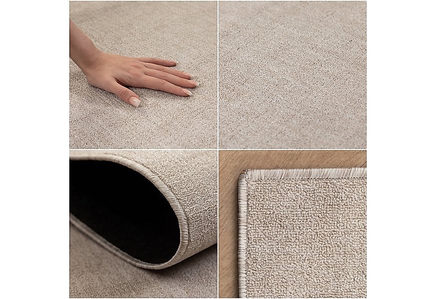 Carpettex Schlingenteppich Unicolor - Einfarbig, Rund, Höhe: 7 mm, Runder S günstig online kaufen