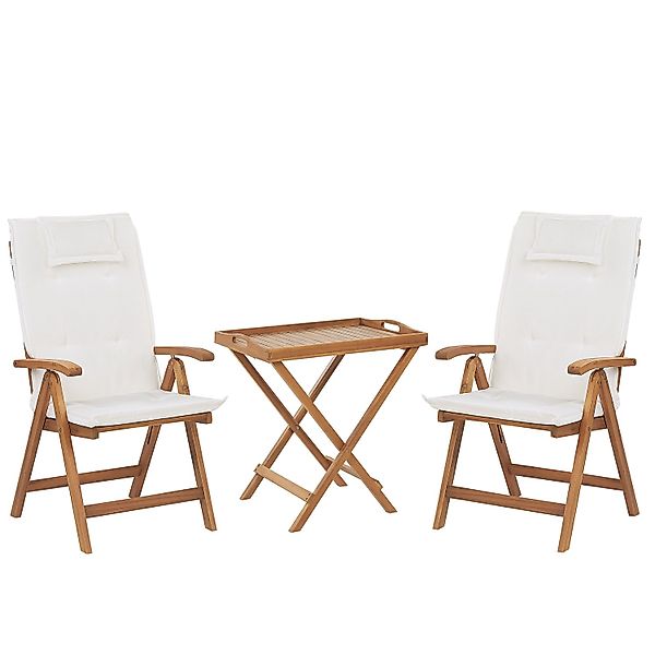 Beliani Bistro Set JAVA Cremeweiß 69x68x105 günstig online kaufen
