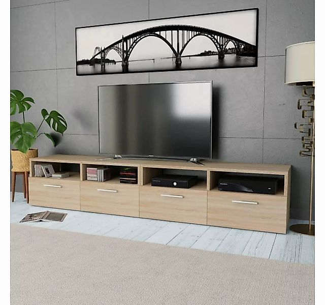 furnicato TV-Schrank 2 Stk. TV-Schränke Holzwerkstoff 95x35x36 cm Eiche günstig online kaufen