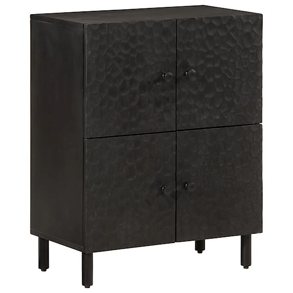 vidaXL Beistellschrank Schwarz 60x33x75 cm Massivholz Mango 356845 günstig online kaufen