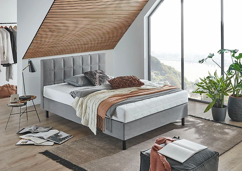 ATLANTIC home collection Boxbett "Nikola" Massivholzfüßen, mit / ohne Matra günstig online kaufen
