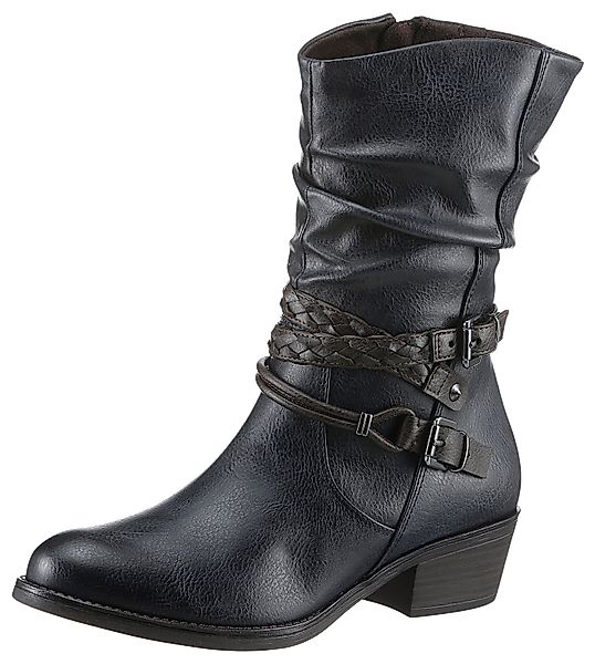 MARCO TOZZI Cowboy Stiefelette, Blockabsatz, Kurzstiefel, günstig online kaufen