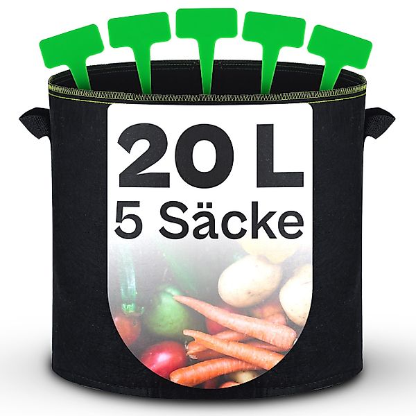 Praknu Pflanzkübel 5x Pflanzsack - 20 günstig online kaufen