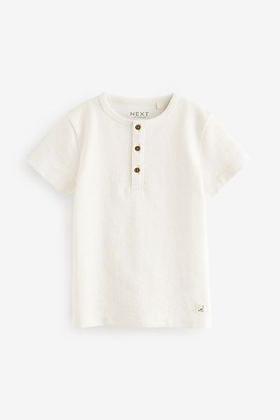 Next Henleyshirt Kurzarm-T-Shirt mit Henley-Ausschnitt (1-tlg) günstig online kaufen