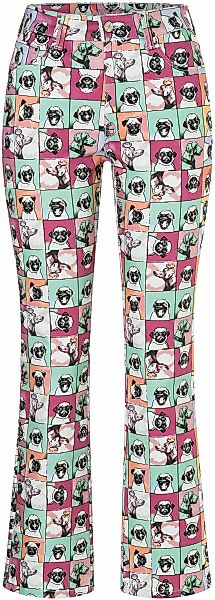 MAC High-waist-Jeans "DREAM KICK" mit Allover-Print günstig online kaufen