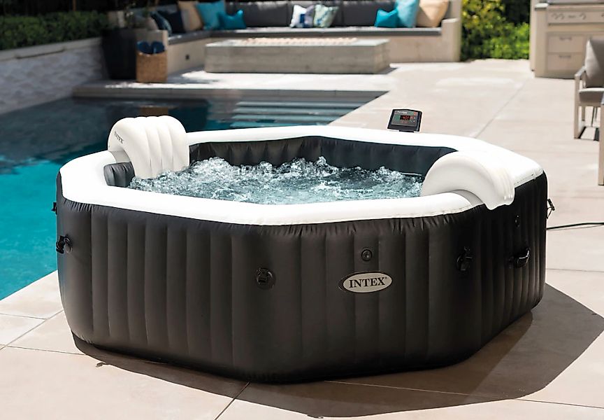 Intex Whirlpool "PureSPA "Jet + Bubble Deluxe" octagon, onyx black" 8-tlg., günstig online kaufen