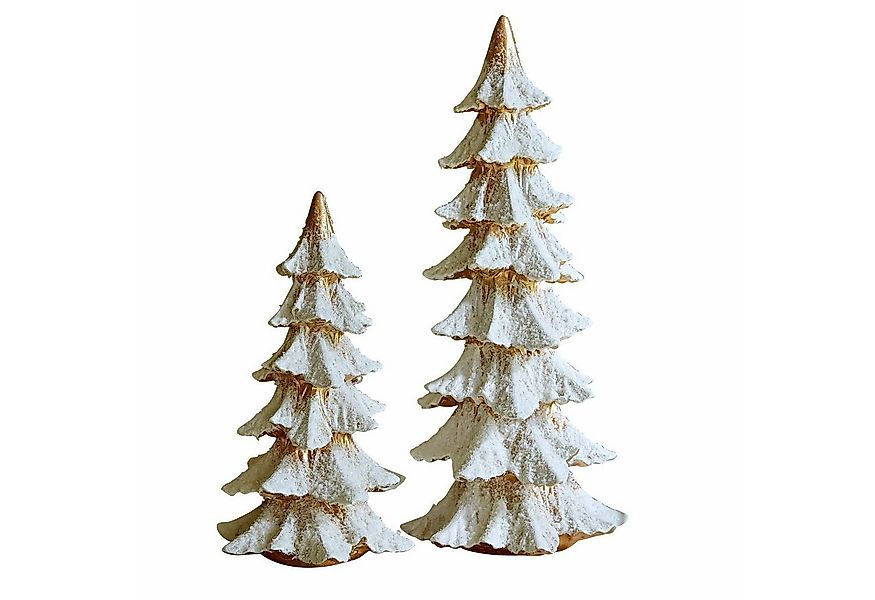 Mirabeau Weihnachtsfigur Deko-Baum 2er Set Norbury weiß/gold (2er Set, 2er günstig online kaufen