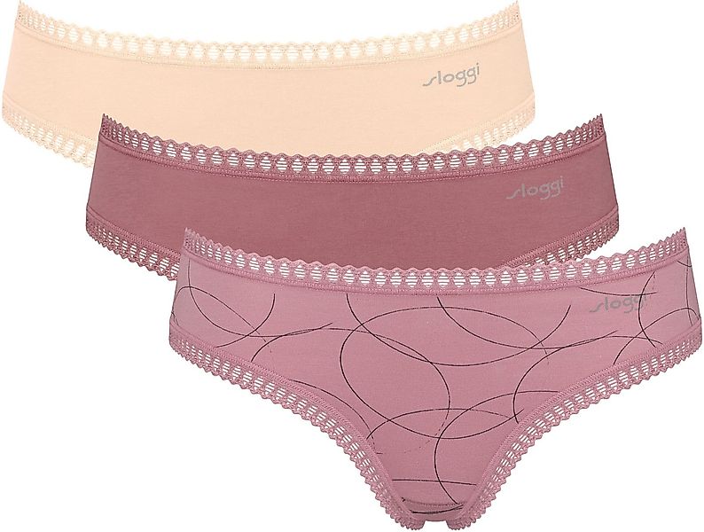 sloggi Hipster GO Crush (3er Pack) Spitze, elastisch, weich, Multipack, Bau günstig online kaufen