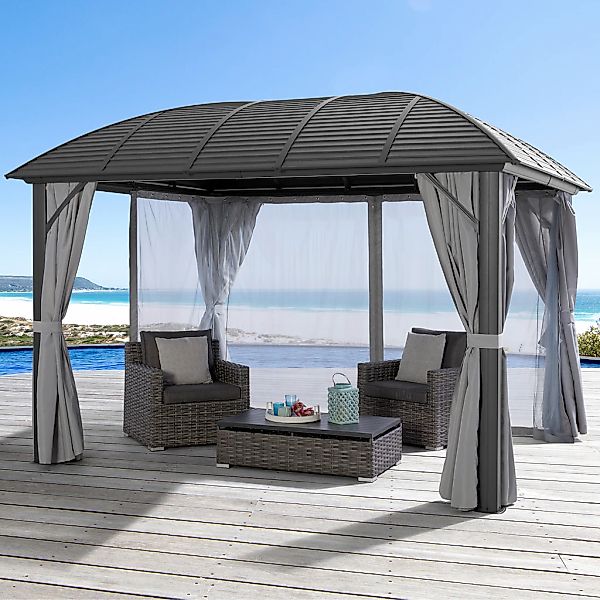 KONIFERA Pavillon "Juni" inkl. 4 Seitenteile und 4 Moskitonetzten, Aluminiu günstig online kaufen