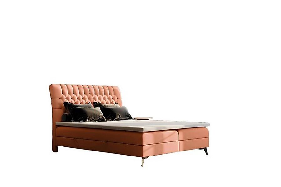 JVmoebel Bett Chesterfield Boxspring Bett Doppel Design Betten Polster Kast günstig online kaufen