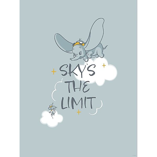 Komar Wandbild Disney Dumbo Sky's the Limit 30 cm x 40 cm Blau günstig online kaufen