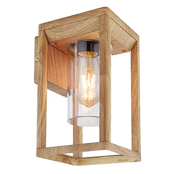 Außenwandlampe Candela in Holzoptik günstig online kaufen
