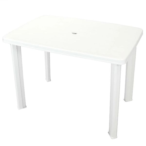 vidaXL Gartentisch Weiß 101 x 68 x 72 cm Kunststoff 43592 günstig online kaufen