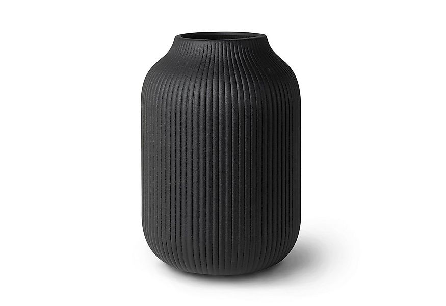 flature Dekovase mit Rillen - wasserdichte Keramik Vase in Matt für Blumen günstig online kaufen
