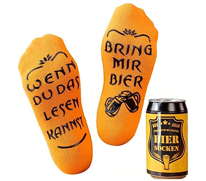 Lucadeau Freizeitsocken Geschenk Männer – Lustige Spruch-Socken in Bierdose günstig online kaufen