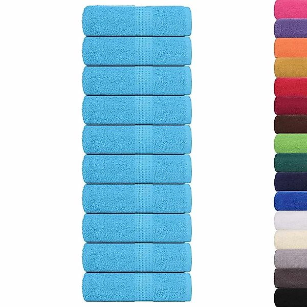 vidaXL Waschhandtücher 10 Stück FROGN Türkis 30x30 cm 100% Baumwolle 136970 günstig online kaufen