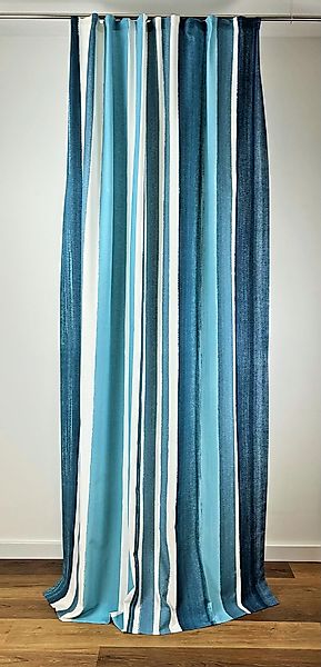 novumfix Gardine Dekoschal "Strand" blau-weiß gestreift günstig online kaufen