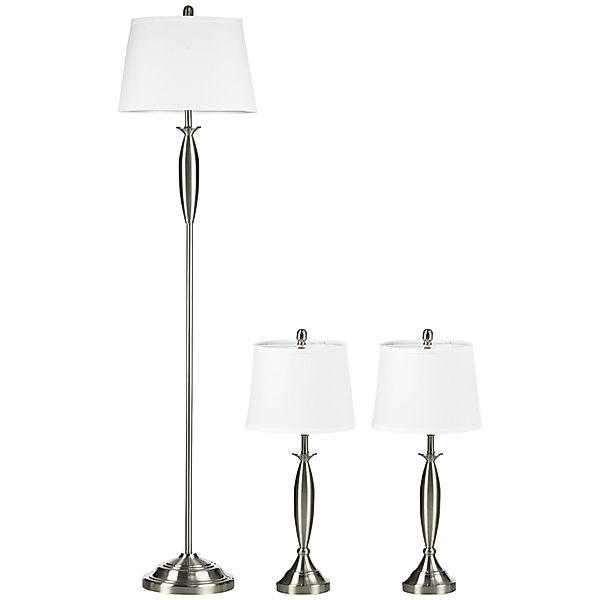 HOMCOM Stehlampe 3-teiliges Stehlampen-Set inkl. 1 günstig online kaufen