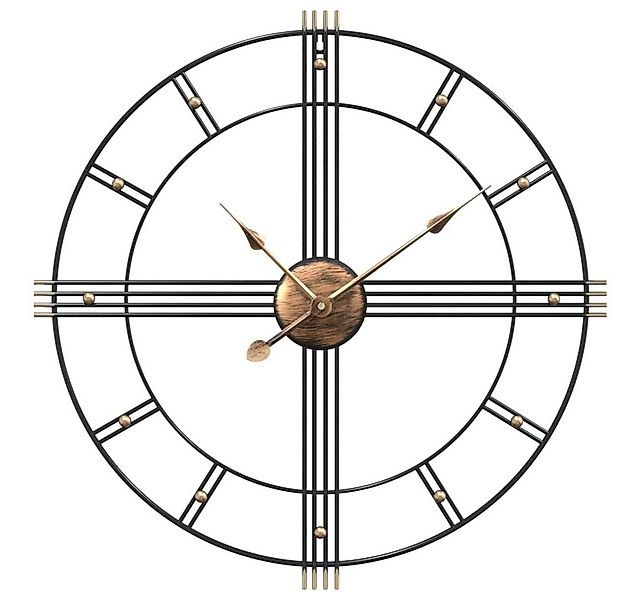 vidaXL Wanduhr Wanduhr Schwarz Ø60 cm Eisen günstig online kaufen