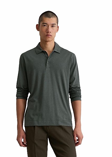 Marc OPolo Langarm-Poloshirt "aus weichem Wool Blend Jersey" günstig online kaufen