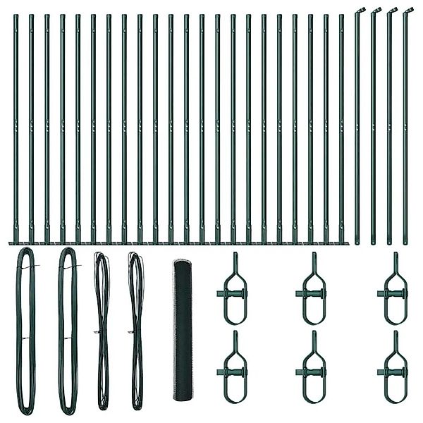 vidaXL Zaunpfosten Grün 50 x 1,2 m 25 mm Maschen Stahl und PVC 3353557 günstig online kaufen